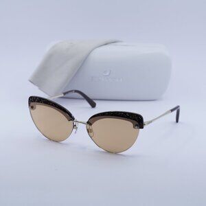 Final Price! Swarovski SK0257 32G Gold/Brown Sunglasses